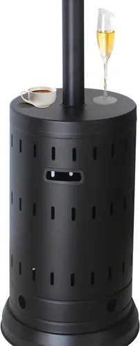 Miniatura 7 de Golden Flame Calentador de patio de gas natural serie XL, 45,000 BTU, 89 pulgadas de alto, encendido con botón, seguridad antiinclinación, ruedas