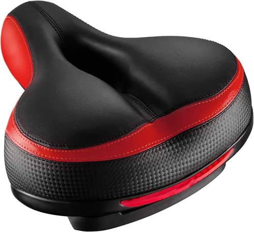 Miniatura 8 de Asiento de bicicleta, asiento de bicicleta más cómodo, doble absorción de golpes, espuma viscoelástica, impermeable, silla de montar de bicicleta