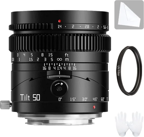 TTArtisan Lente de inclinación f1.4 de 1.969 in con marco completo, lentes manuales de retrato de gran apertura compatibles con Panasonic S1 S1M S1R