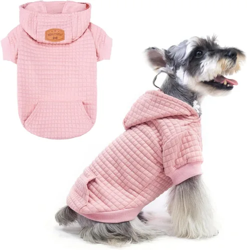 Miniatura 88 de BEAUTYZOO Sudadera con capucha para perro pequeño con bolsillos, ropa para perros pequeños y medianos, niño y niña, abrigos de algodón laminado tipo