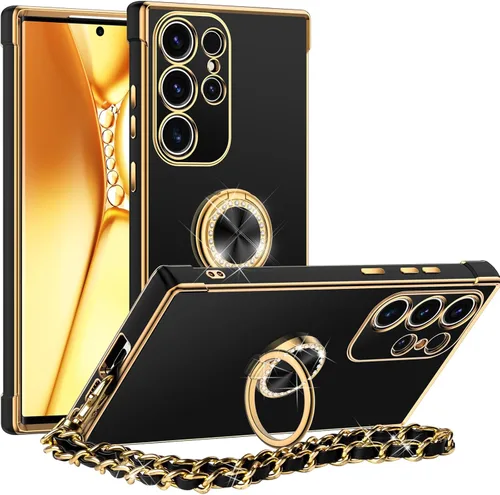 Miniatura 9 de Miss Arts Funda para Samsung Galaxy S22 Ultra con Soporte, Funda Galaxy S22 Ultra con Soporte de Anillo Kickstand, para Mujeres y Niñas, Bonita