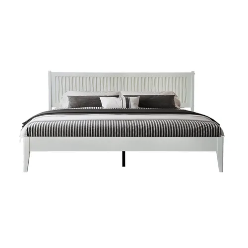 Miniatura 10 de Base de cama de plataforma de madera maciza tamaño King con cabecero y estribo, 12 listones resistentes, patas centrales de metal, almacenamiento
