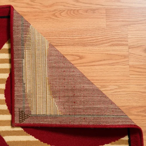 Miniatura 4 de United Weavers Dallas Hip Hop Runner - Alfombra roja de 2 x 8 pies, alfombra moderna para interiores con respaldo de yute, diseño geométrico