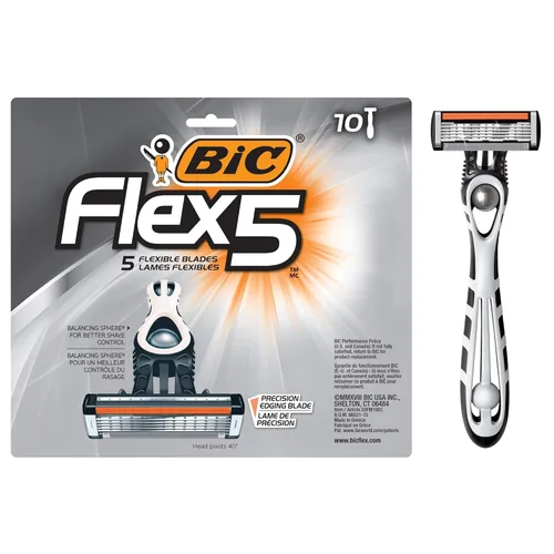 Miniatura 8 de BIC Flex 5 Sensitive - Maquinillas de afeitar desechables de 5 cuchillas para hombre, afeitado cómodo, paquete de 2