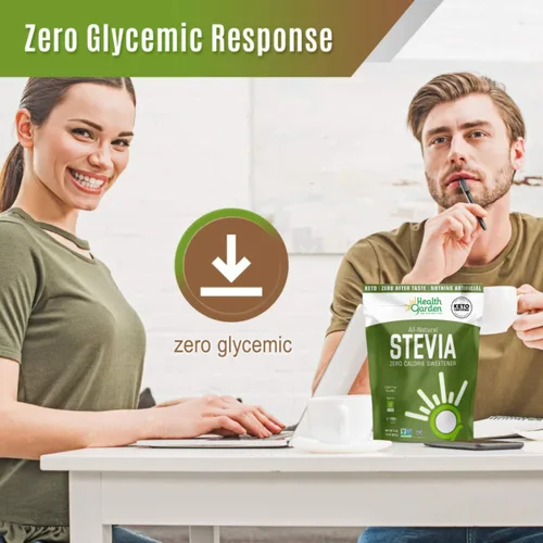 Miniatura 5 de Health Garden Edulcorante en polvo de stevia - Todo natural - Kosher - Sin gluten y azúcar - Apto para dieta cetogénica (12 onzas)
