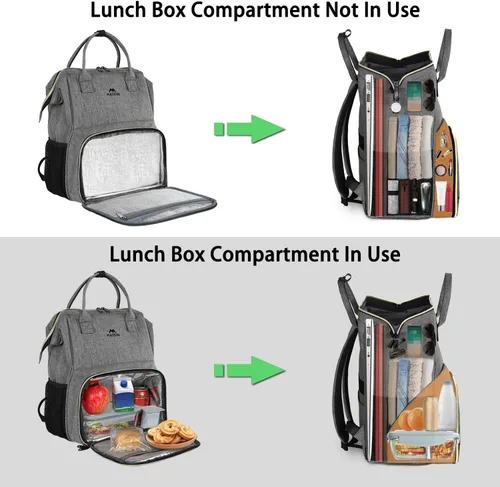 Miniatura 3 de Lonchera-Mochila , mochila con aislamiento térmico con puerto USB para mujeres y hombres, resistente al agua, lonchera a prueba de fugas