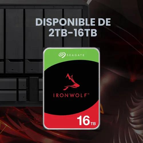 Miniatura 7 de Seagate IronWolf - Disco duro interno NAS HDD de 8 TB, SATA de 3.5 pulgadas, 6 Gb/s, 7200 RPM, caché de 256 MB para almacenamiento conectado a red