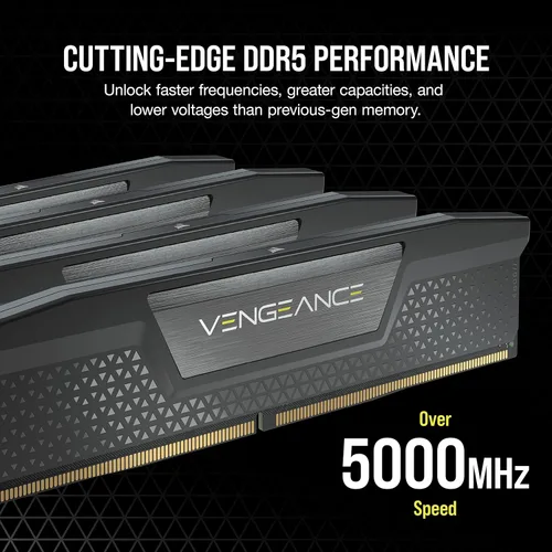 Miniatura 3 de Corsair Vengeance DDR5 RAM 64GB (2x32GB) 5600MHz CL40-40-40-77 1.25V Intel XMP Memoria para computadora de escritorio - Negro (CMK64GX5M2B5600C40)