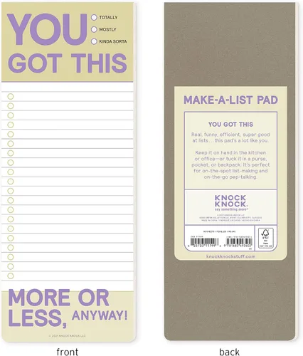 Miniatura 2 de Knock Knock You Got This Make-a-List - Bloc de planificación de notas diarias, 3.5 x 9 pulgadas