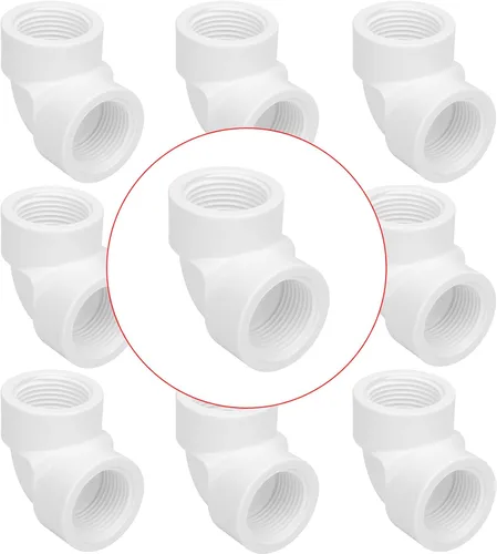 Miniatura 29 de Paquete de 10 Adaptadores Conectores de Acoplamiento de Tubería de PVC de Rosca Doble Hembra de 1 pulgada (F x F) SCH40 Acoplamiento de Tubería