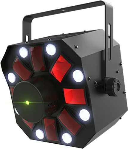 Miniatura 4 de Chauvet DJ Swarm 5 FX ILS 3 en 1 Derby/Strobe - Paquete de luces LED con 2 cables DMX y paño de pulido Austin Bazaar