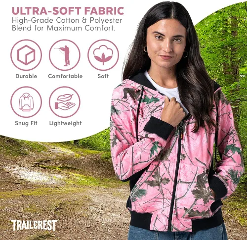 Miniatura 2 de TrailCrest Sudadera con capucha y cremallera completa para mujer