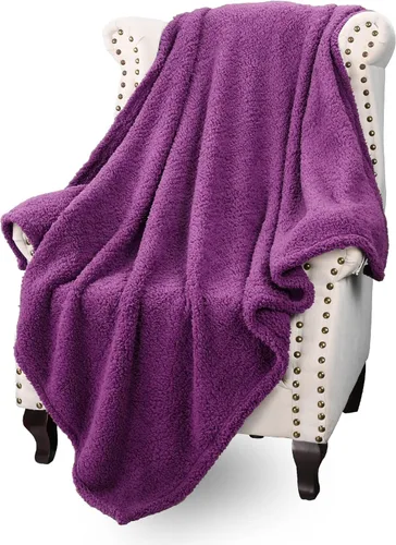 Catalonia Manta de sherpa, manta mullida y acogedora para camping, viajes, sofá, cama, súper suave, ligera, reversible, uso en todas las estaciones,