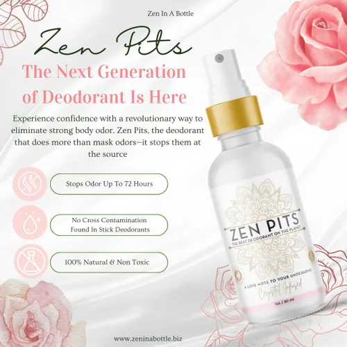 Miniatura 2 de Zen Pits - Desodorante en aerosol invisible para mujeres y hombres, 72 horas de protección contra el olor, desodorante para todo el cuerpo, natural