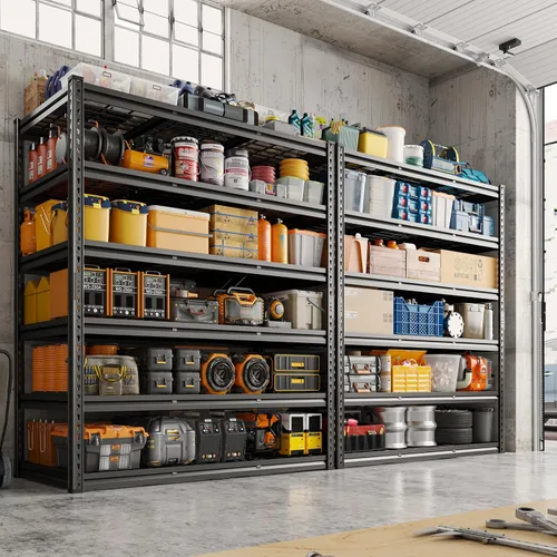 Miniatura 3 de REIBII Estantería de garaje de 6 niveles, estantes de almacenamiento de 3600 libras, estantería de metal ajustable y resistente, estante