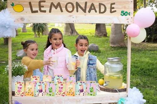 Miniatura 7 de 12 bolsas de fiesta de té Boba con calcomanías, recuerdos y decoraciones de fiesta de té Boba