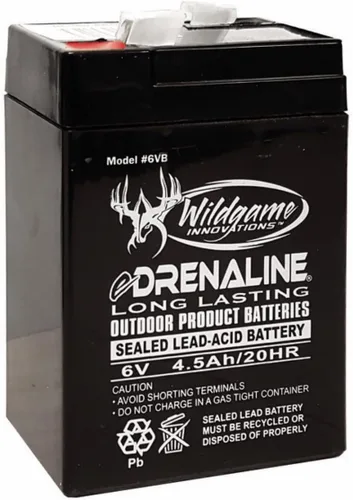 Miniatura 8 de Wildgame Innovations - Batería recargable de 12V eDRENALINE para alimentadores de animales silvestres al aire libre, estilo pestaña sellada