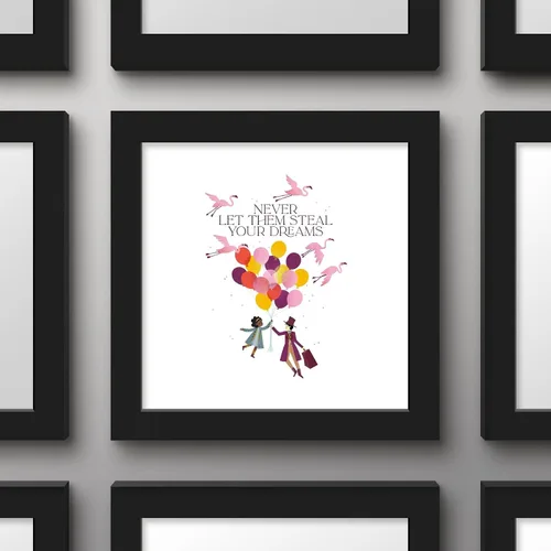 Miniatura 2 de Trends International Gallery Pops Wonka Movie - Póster de pared de Never Let Them Steal Your Dreams, 12.00 x 12.00 pulgadas, versión de marco negro