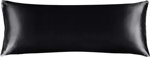 Miniatura 65 de Bedelite Funda de almohada de satén para el cuerpo, súper suave y refrescante, para el cabello y la piel, transpirable, sedosa y larga, 20 x 54 Rosa