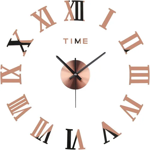 Miniatura 5 de Reloj de pared 3D DIY, moderno, sin marco, grande, 3D, para bricolaje, espejo, calcomanías, decoración del hogar, para sala de estar, dormitorio