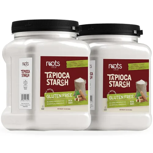 Miniatura 8 de Roots Circle Almidón de Tapioca Totalmente Natural Harina sin GMO y sin Gluten con Sin Conservantes Kosher para Pésaj Espesante para Sopas