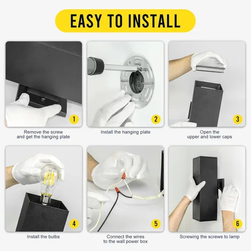 Miniatura 9 de Paquete de 2 lámparas de exterior del atardecer al amanecer, luz de porche moderna color negro mate IP65, bombillas LED de 3000 K, accesorios