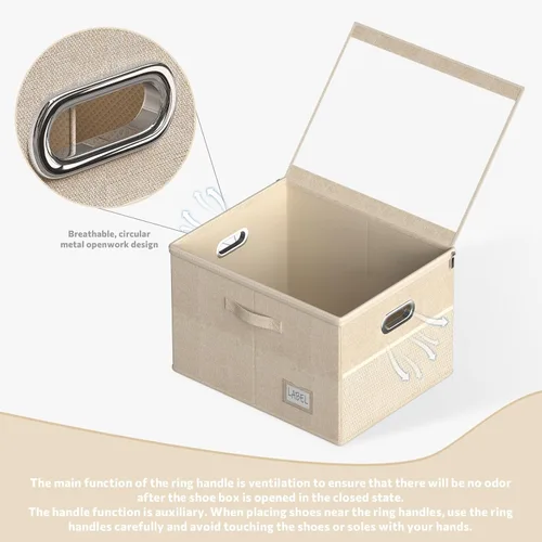 Miniatura 4 de Organizador de zapatos para armario, contenedores grandes de almacenamiento de zapatos con ventana transparente, contenedor de zapatos que ahorra