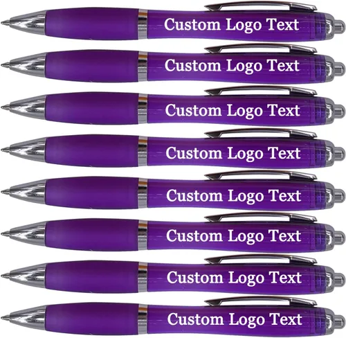Miniatura 11 de Personalized Ballpoint Pens with Name for Events, Pink, 50 Pcs Custom Promotional Logo, Customized for Church, Wedding, Business, Reunion, Bank