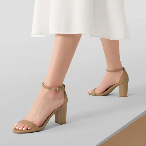 Miniatura 6 de DREAM PAIRS - Sandalias de tacón grueso y bajo para mujer