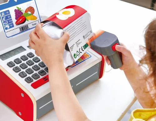 Miniatura 6 de Hape Caja registradora Beep 'n' Buy Caja registradora de juguete de juego de rol para niños, para niños a partir de 3 años