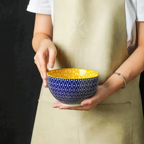 Miniatura 7 de Selamica Juego de cuencos de cerámica para ramen, cuencos de fideos de 15 onzas para cocina con palillos, cuencos profundos para sopa japonesa