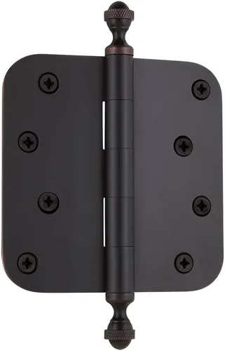 Miniatura 32 de Grandeur Hardware 824304 Bisagra residencial con punta de bellota de 3.5 pulgadas con esquinas de radio de 5/8 pulgadas en peltre antiguo