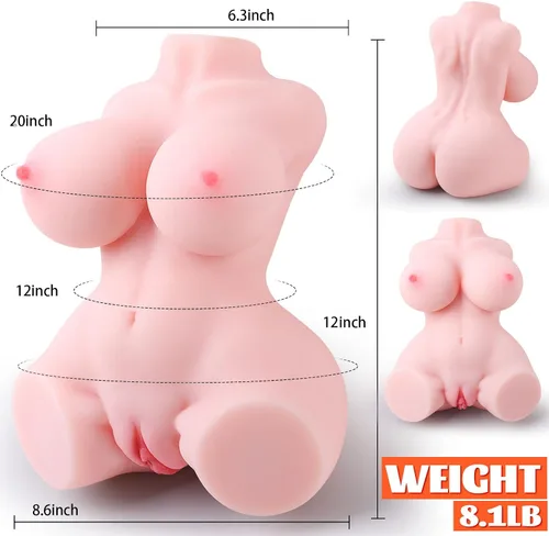 Miniatura 9 de Muñeca sexual para hombres, muñeca sexual masculina realista con pechos grandes, glúteos suaves apretados, vagina doble 3D y canal anal para hombre