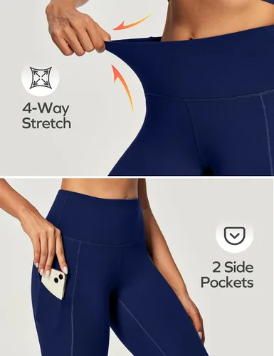 Miniatura 26 de Ewedoos - Leggings con forro de vellón y bolsillos para mujer, leggings térmicos de invierno para mujeres, pantalones de yoga y entrenamiento