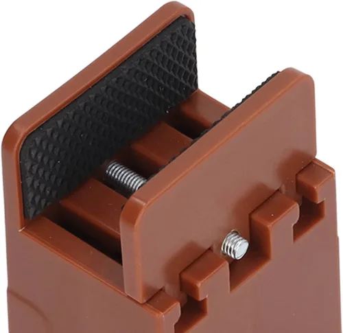 Miniatura 8 de HURRISE 4 elevadores de cama, elevador de goma para muebles, bloques de cama elevados, elevadores de sofá, mesa de escritorio, almohadillas de Marrón