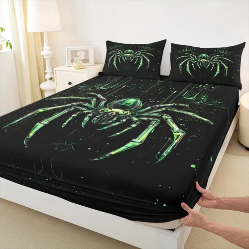 Miniatura 11 de Lindo Axolotl - Sábana bajera ajustable para niños, tamaño individual, juego de ropa de cama de animales marinos de dibujos animados, decoración