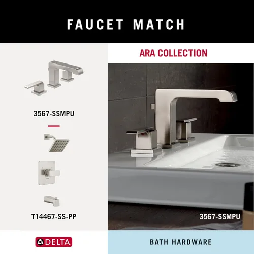 Miniatura 3 de Delta 77535-SS Ara - Accesorio de baño con gancho para toallas individuales en acero inoxidable Acero inoxidable brillante
