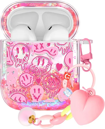 Miniatura 30 de Funda para Apple para Airpods 4 Case 2024 - Arena Movediza Líquida Arte Artístico Estético Funda Mujer Chica Mujeres Brillante Brillo Purpurina