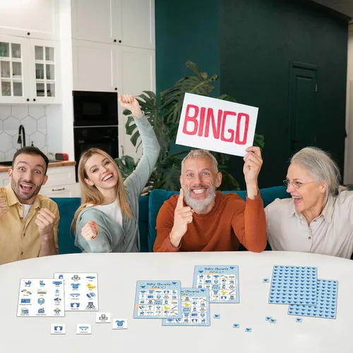 Miniatura 4 de Tarjetas de juego de bingo para baby shower, juego de bingo para 24 jugadores, actividades en interiores y exteriores, fiesta de baby shower