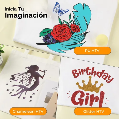 Miniatura 2 de HTVRONT Paquete de vinilo de transferencia de calor HTV: paquete de 80 vinilos para planchar de 12 x 10 pulgadas para camisetas, 39 colores surtidos