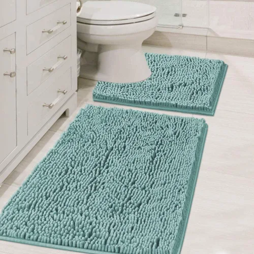 Miniatura 7 de H.VERSAILTEX Alfombras de Baño para Baño Antideslizantes de Felpa Chenille Extra Suaves y Absorbentes para Cuarto de Ducha Lavables a Máquina
