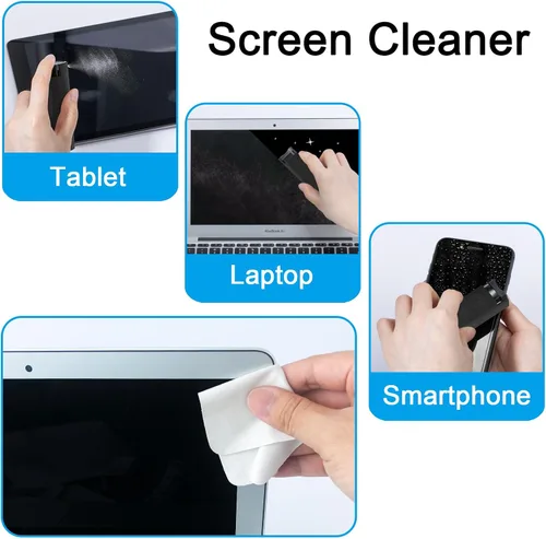Miniatura 4 de walrfid Espray limpiador de pantalla para pantalla táctil, kit de limpieza walrfid para teléfono inteligente electrónico, TV, laptop, tableta, PC