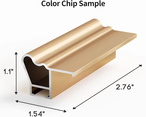 Miniatura 2 de Aleación de chip de color de muestra de oro cobrizo, marco de TV bisel de aleación Deco solo para televisores Samsung The Frame, compatible