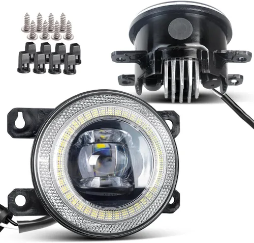 Miniatura 10 de Faro Antiniebla LED con Lente de Reemplazo de Ojo de Ángel con Anillo de Halo para Ford 13-16 Fusion, 11-15 Explorer, 08-14 Focus, 15-17 Mustang