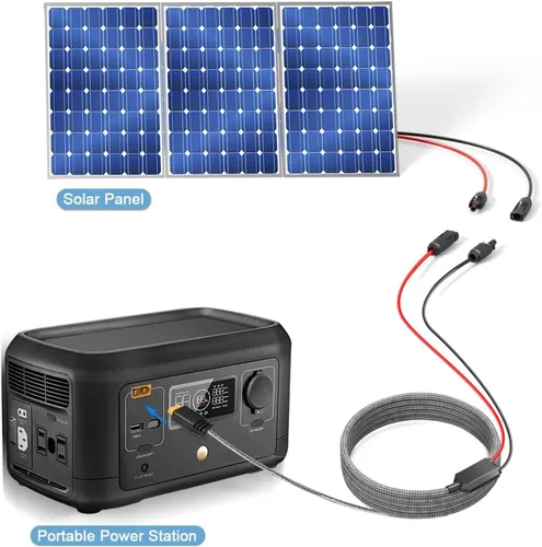 Miniatura 2 de Cable de extensión solar a XT60, adaptador solar de alimentación de 11 pies para Anker Powerhouse ECOFLOW River 2 Pro Max River Cable de carga
