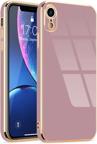 Miniatura 187 de Lafunda Diseñada para iPhone 13 Pro, fundas lujosas con chapado lindo para mujeres y niñas, elegante borde dorado, a prueba de golpes, TPU con funda