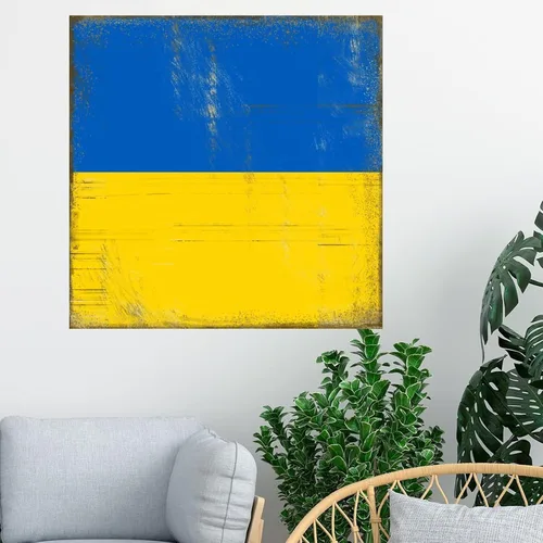 Miniatura 3 de Guangpat Calcomanías de pared con bandera nacional de Ucrania, mural patriótico de Ucrania, recuerdo de la ciudad del país, arte de pared, póster