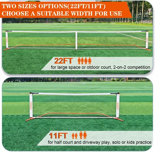 Miniatura 3 de Zdgao Portable Pickleball Net for Driveway, 22FT Regularion Size Pickle Ball Net with Pickleballs and Carry Bag, Easy Setup for Indoor Gym, Outdoor