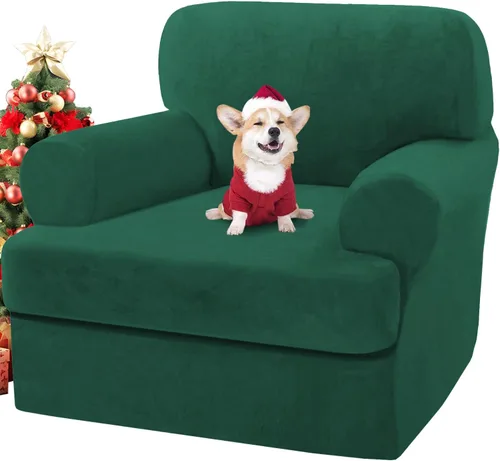 Miniatura 42 de H.VERSAILTEX Funda para sofá de 2 piezas, fundas para sillón con cojines en forma de T, funda para sofá de terciopelo grueso, protector de muebles
