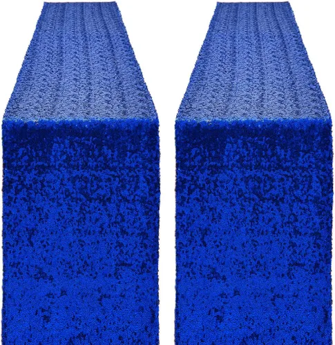 Miniatura 41 de Pufogu - Camino de mesa de lentejuelas brillantes de 12 x 72 pulgadas para fiestas de cumpleaños, decoración de bodas, despedidas de soltera